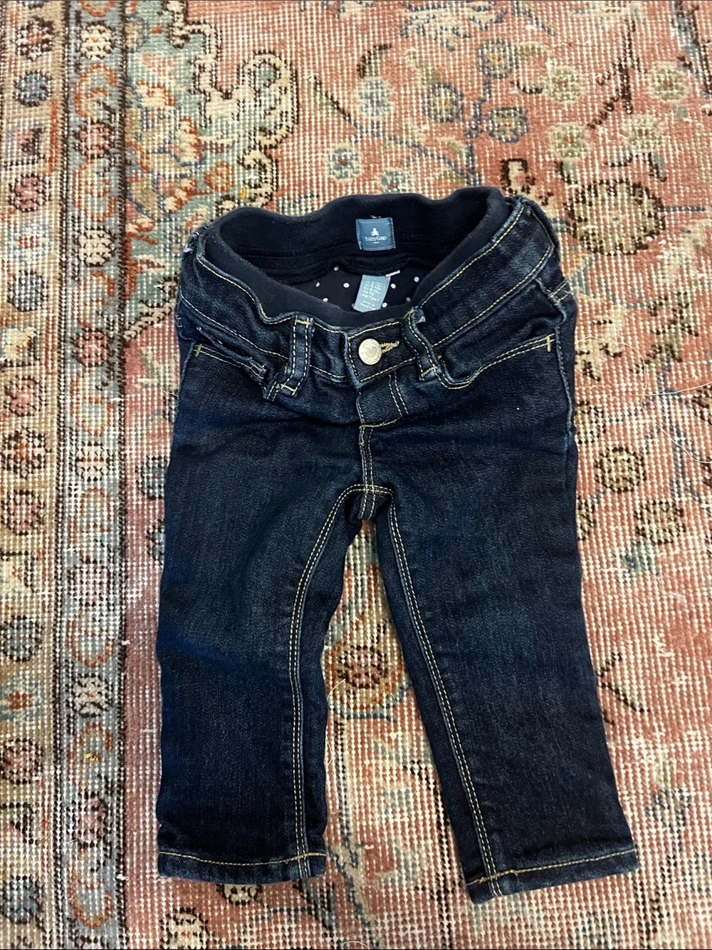 Baby GAP Dark Blue Kids' Jeans with Stretch Waistband